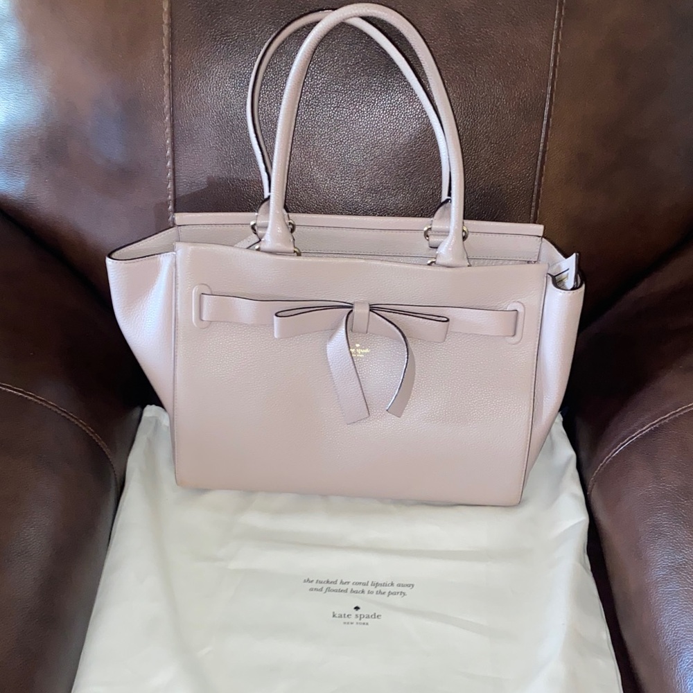 Kate Spade Blush Satchel with Bow Accent